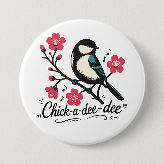 Badge Rond 7,6 Cm cri de mésange dé-dé-dé (Devant)