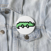 Badge Rond 7,6 Cm Crocodile (En situation)