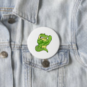 Badge Rond 7,6 Cm Crocodile comme Bodybuilder & grands Muscles (En situation)
