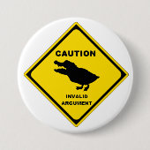 Badge Rond 7,6 Cm Crocoduck (Devant)