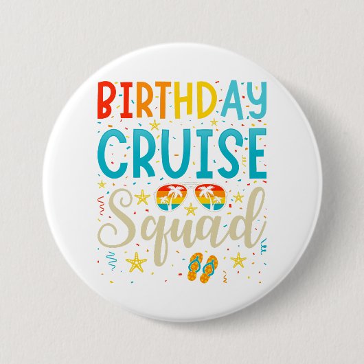 Badge Rond 7,6 Cm Croisière d'Anniversaire Escadron de croisière (Devant)