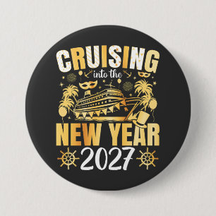 Badge Rond 7,6 Cm Croisière dans la nouvelle année 2027 Rond