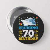 Badge Rond 7,6 Cm Croisière Dans Mon 70 Anniversaire Fête Round (Devant & derrière)