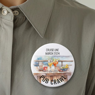 Badge Rond 7,6 Cm Croisière de la tournée des bars à cocktails de la