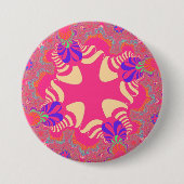 Badge Rond 7,6 Cm Croix Bubblegum rose (Devant)