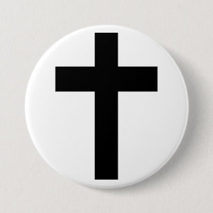 Badge Rond 7,6 Cm Croix chrétienne