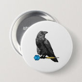 Badge Rond 7,6 Cm Crow at Darts (Devant & derrière)