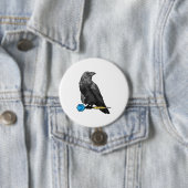 Badge Rond 7,6 Cm Crow at Darts (En situation)