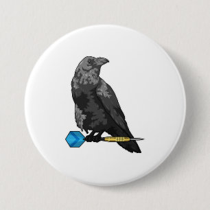 Badge Rond 7,6 Cm Crow at Darts