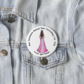 Badge Rond 7,6 Cm Crowned Queen Custom Pageant Button (En situation)