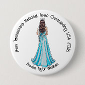 Badge Rond 7,6 Cm Crowned Queen Custom Pageant Button (Devant)