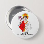 Badge Rond 7,6 Cm Cruz le croisé chrétien (Devant & derrière)