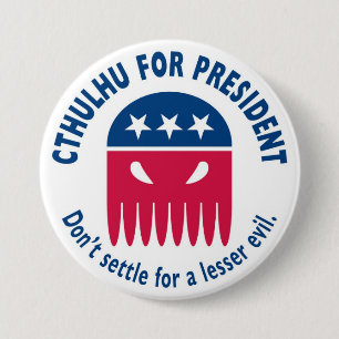 Badge Rond 7,6 Cm Cthulhu pour le président