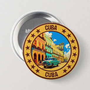 Badge Rond 7,6 Cm Cuba