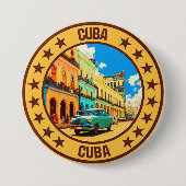 Badge Rond 7,6 Cm Cuba (Devant)