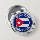 Badge Rond 7,6 Cm Cuba Round Emblem (Devant & derrière)