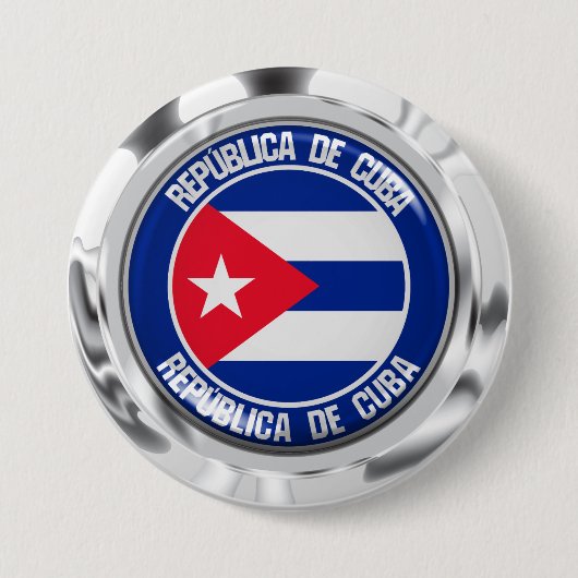 Badge Rond 7,6 Cm Cuba Round Emblem (Devant)