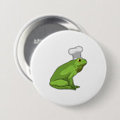 Badge Rond 7,6 Cm Cuire la grenouille avec casquette (Devant & derrière)