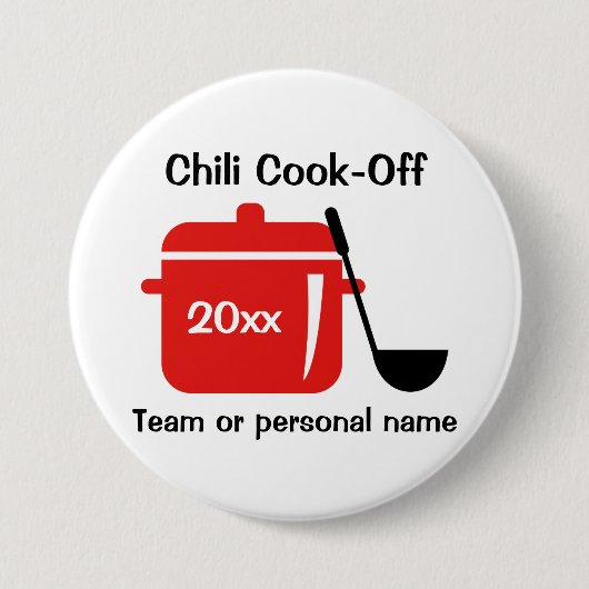 Badge Rond 7,6 Cm Cuisson au chili personnalisée (Devant)