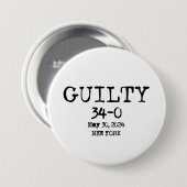 Badge Rond 7,6 Cm Culpabilité 34-0 Chemise (Devant & derrière)