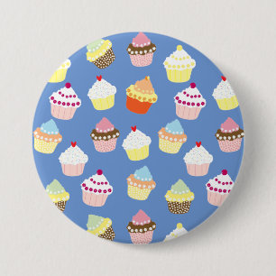 Badge Rond 7,6 Cm Cupcakes Delicious Decorated Birthday