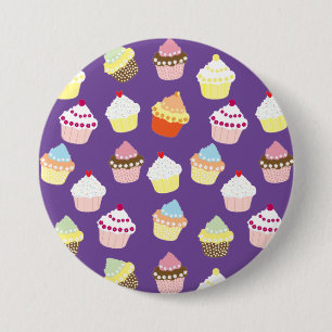 Badge Rond 7,6 Cm Cupcakes Delicious Decorated Birthday