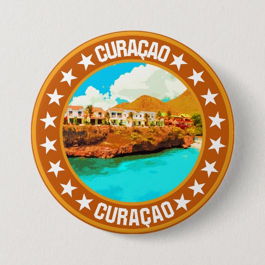 Badge Rond 7,6 Cm Curaçao (Devant)