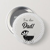 Badge Rond 7,6 Cm Custom Baby Shower Party I'm the Dad Button (Devant & derrière)
