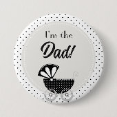 Badge Rond 7,6 Cm Custom Baby Shower Party I'm the Dad Button (Devant)