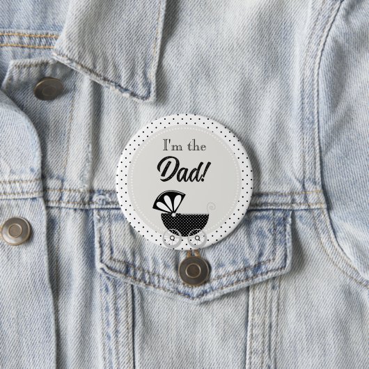Badge Rond 7,6 Cm Custom Baby Shower Party I'm the Dad Button (En situation)