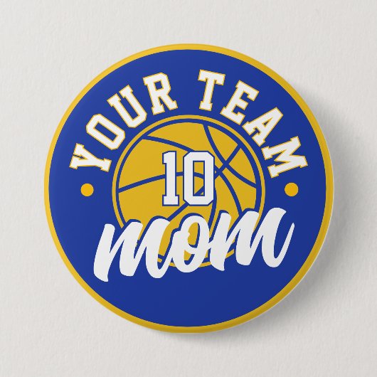 Badge Rond 7,6 Cm Custom Basketball Mom Button (Devant)