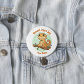 Badge Rond 7,6 Cm Custom Bearded Dragon Dad Button (En situation)