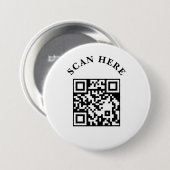 Badge Rond 7,6 Cm Custom Business QR Code Marketing Button (Devant & derrière)