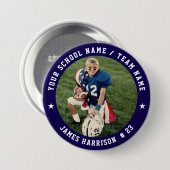 Badge Rond 7,6 Cm Custom Football Team Photo (Devant & derrière)
