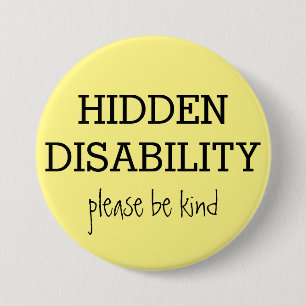 Badge Rond 7,6 Cm Custom Hidden Disabilities
