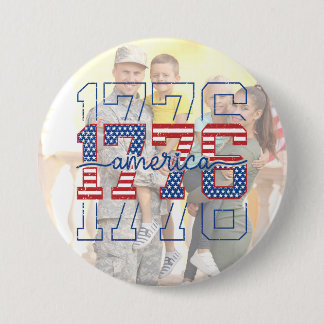 Badge Rond 7,6 Cm Custom Stars & Stripes 1776 America Anniversary 