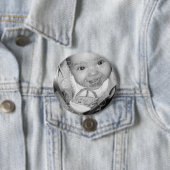 Badge Rond 7,6 Cm Customisez votre photo noir blanc (En situation)