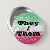 Badge Rond 7,6 Cm Customizable Pronoun Abrosexual Pride  (Devant & derrière)