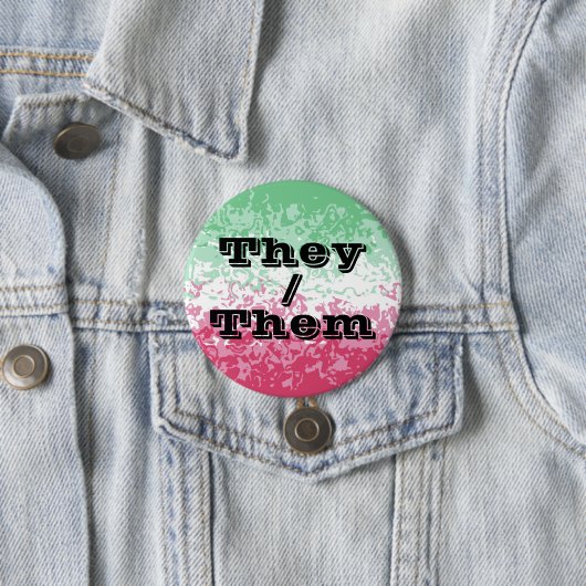 Badge Rond 7,6 Cm Customizable Pronoun Abrosexual Pride  (En situation)
