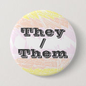 Badge Rond 7,6 Cm Customizable Pronoun Pangender Pride Flag (Devant)