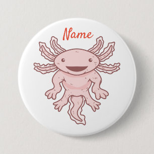 Badge Rond 7,6 Cm Cute Axolotl rose Thunder_Cove