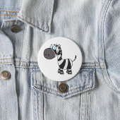 Badge Rond 7,6 Cm Cute Cartoon Zebra Funny Animal Character