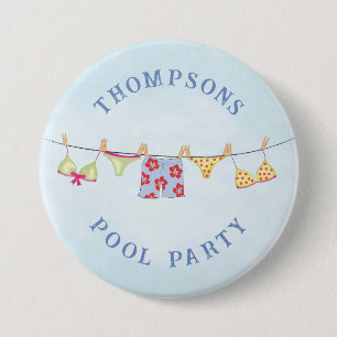 Badge Rond 7,6 Cm Cute Custom Family Whimsun Pool Party