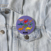 Badge Rond 7,6 Cm Cute Dinosaur Collection Thunder_Cove (En situation)