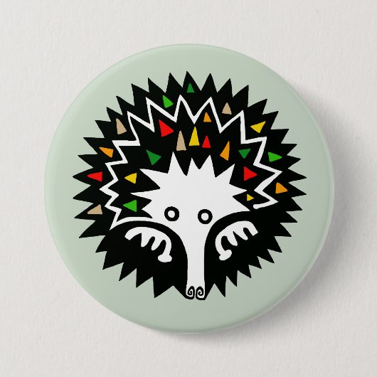 Badge Rond 7,6 Cm Cute ECHIDNA - Australie - Faune - (Devant)
