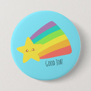 Badge Rond 7,6 Cm Cute étoile arc-en-ciel