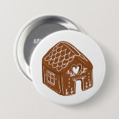 Badge Rond 7,6 Cm Cute Gingerbread House Holiday Cookie (Devant & derrière)