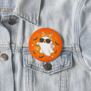 Badge Rond 7,6 Cm Cute Halloween Ghost Citrouille épice personnalisé