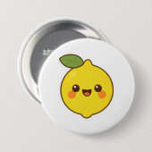 Badge Rond 7,6 Cm Cute Kawaii Lemon (Devant & derrière)