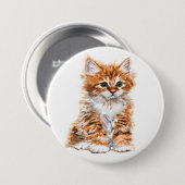 Badge Rond 7,6 Cm Cute Kitty (Devant & derrière)
